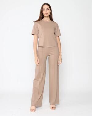 NEW Ripley Rader Ponte Knit Long Straight Leg Pant in Clay (Beige) Size XS